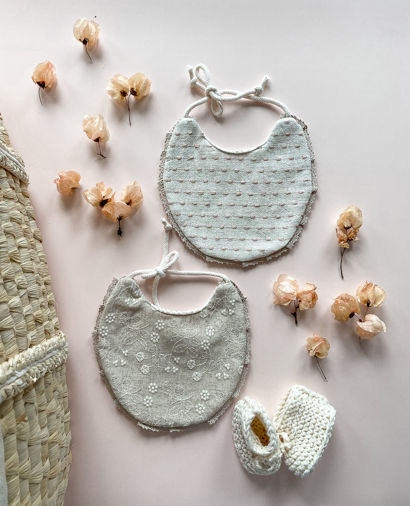 Linen Baby bib