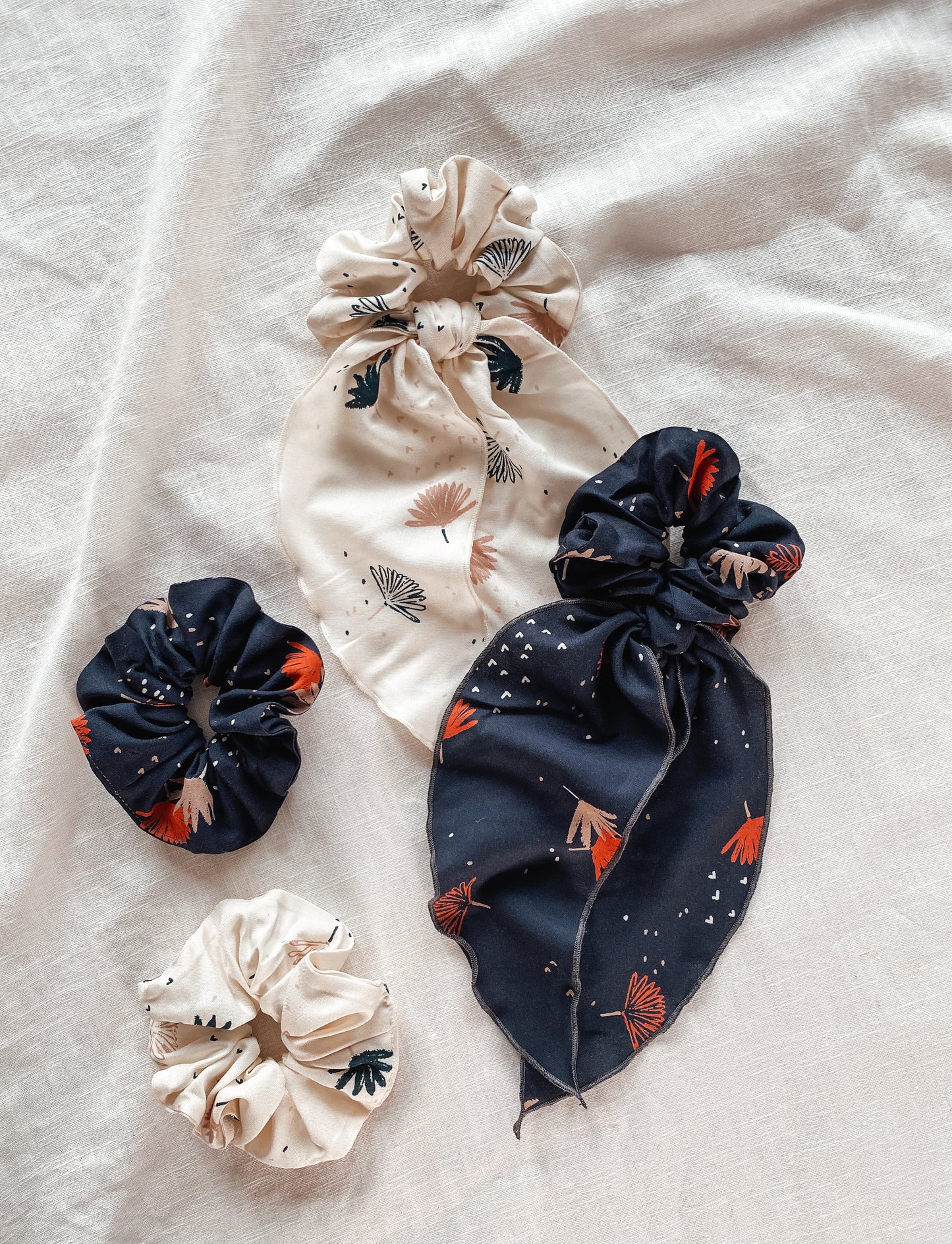 Wide viscose scrunchie + scarf