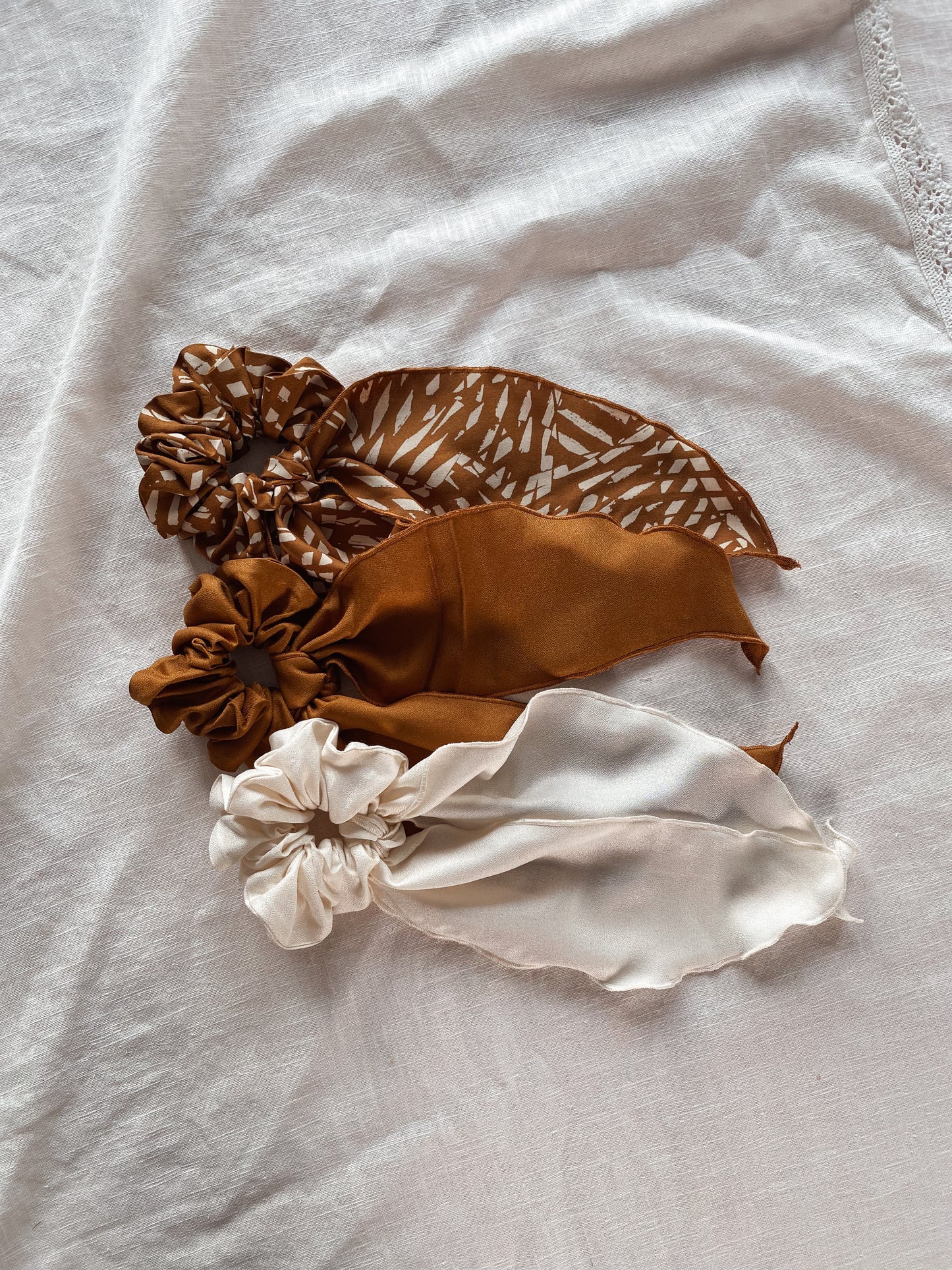 Wide viscose scrunchie