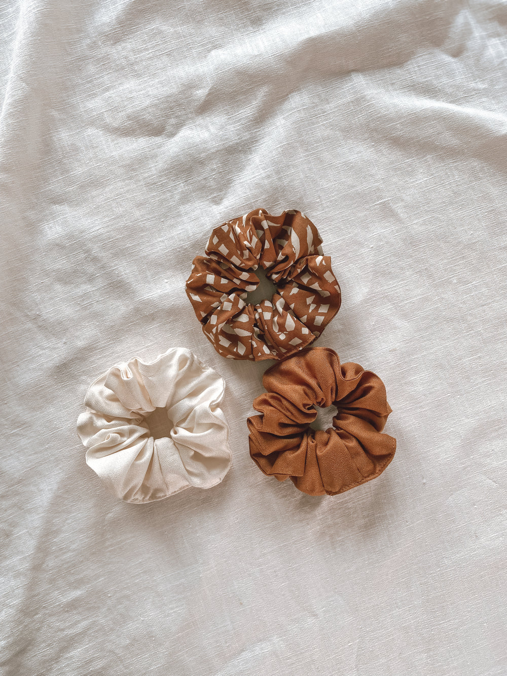 Wide viscose scrunchie