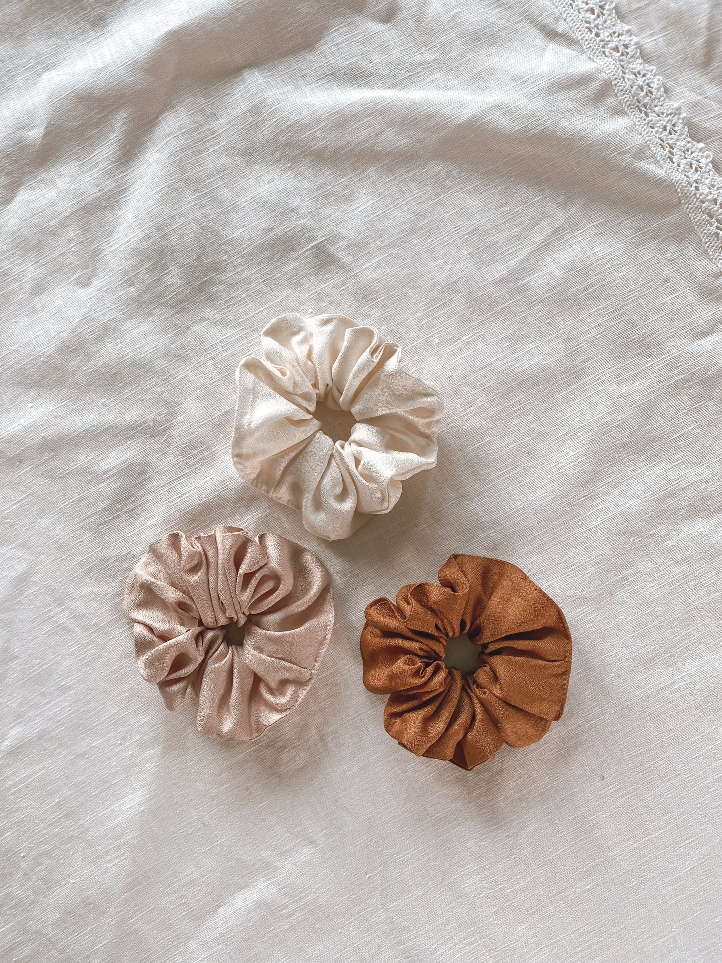 Wide viscose scrunchie