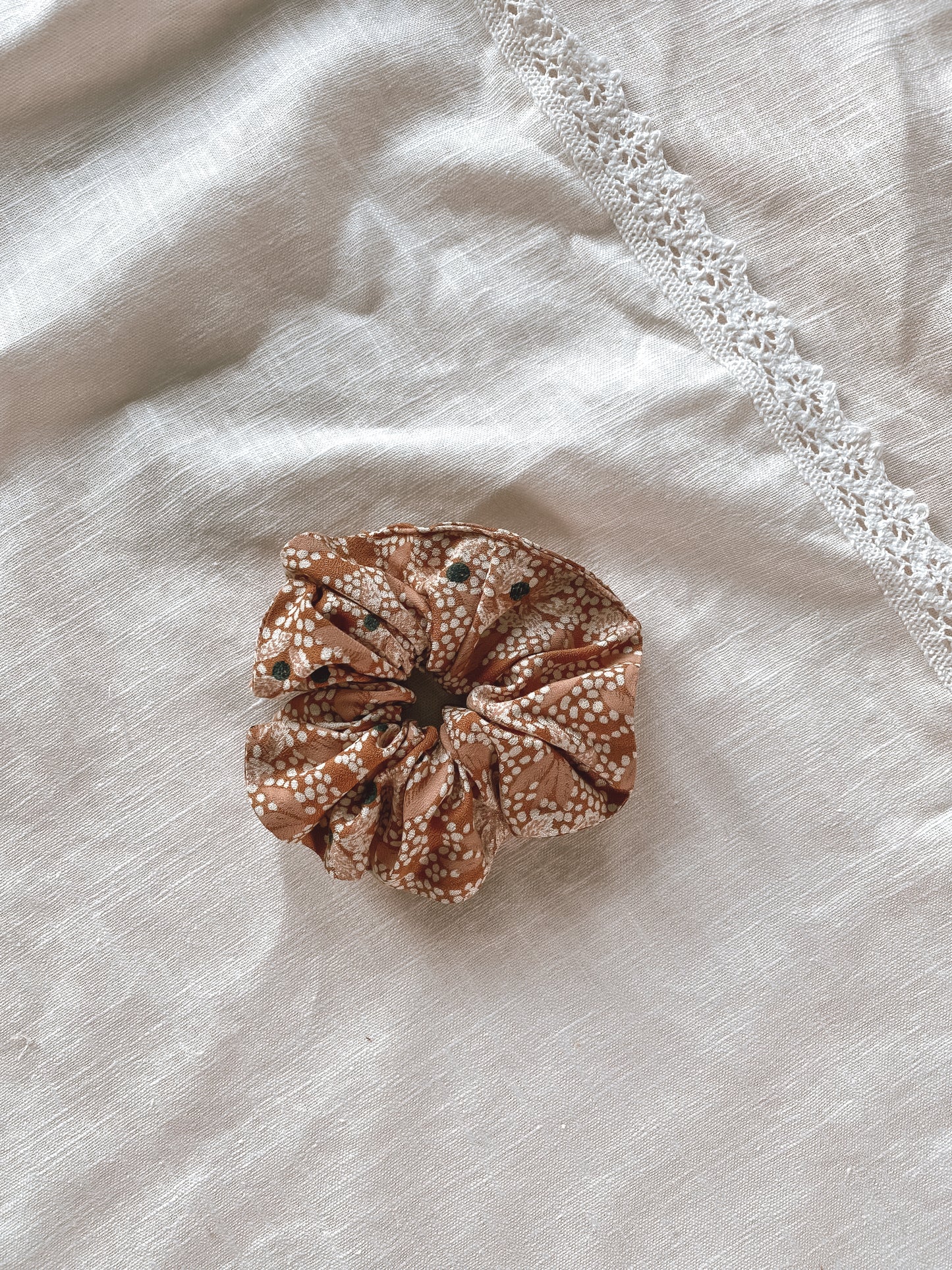 Wide viscose scrunchie