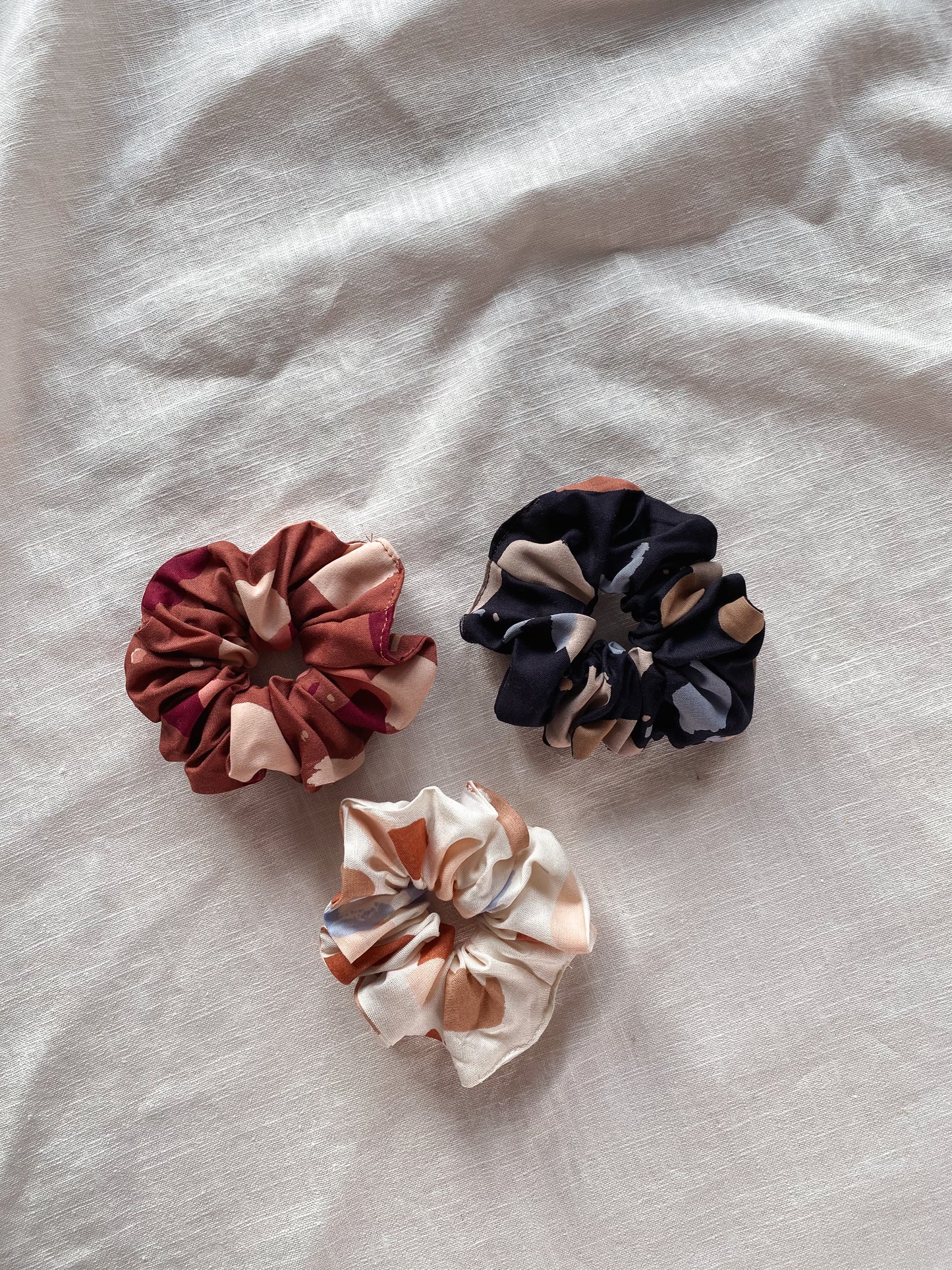 Wide viscose scrunchie