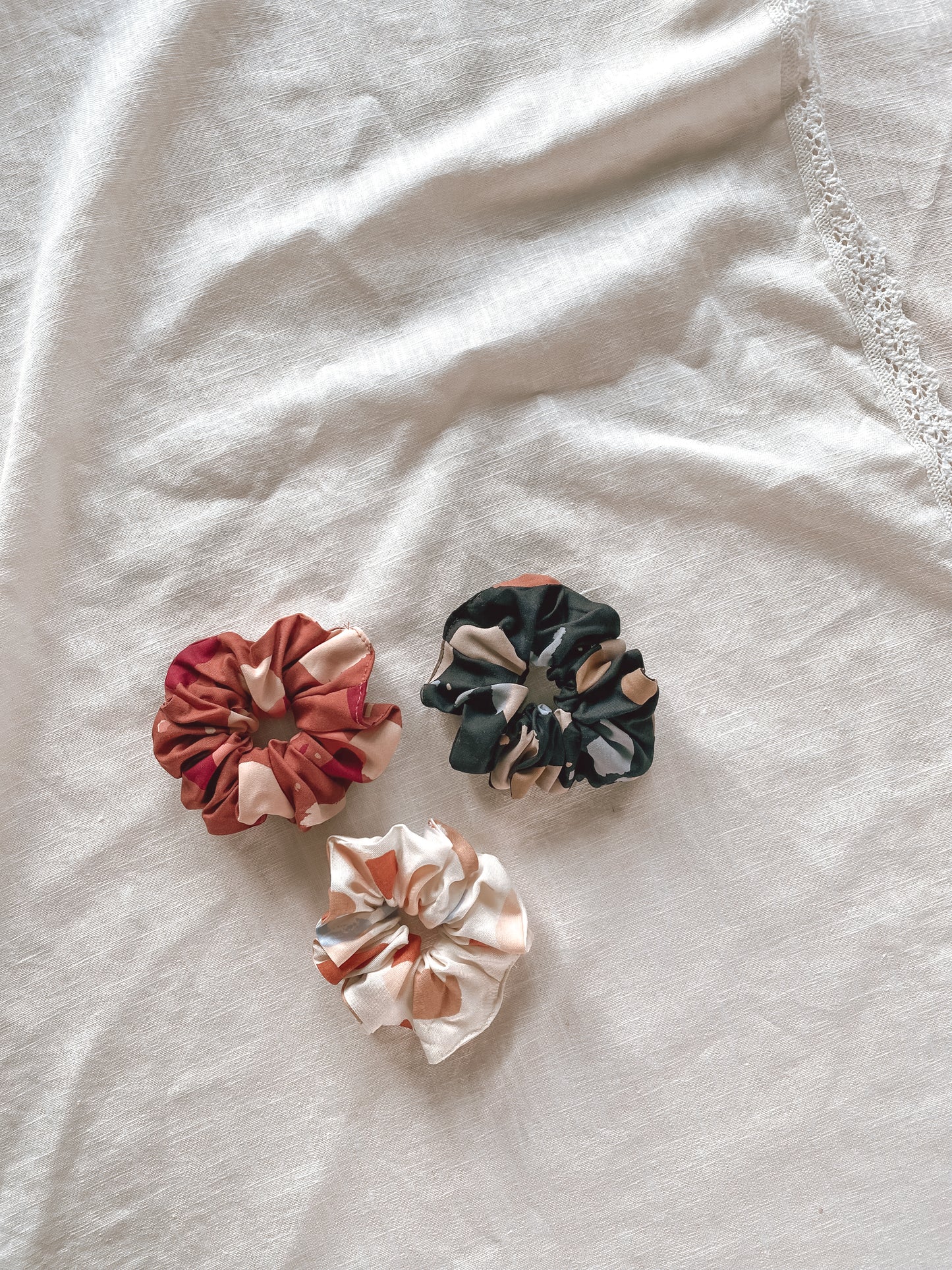 Wide viscose scrunchie