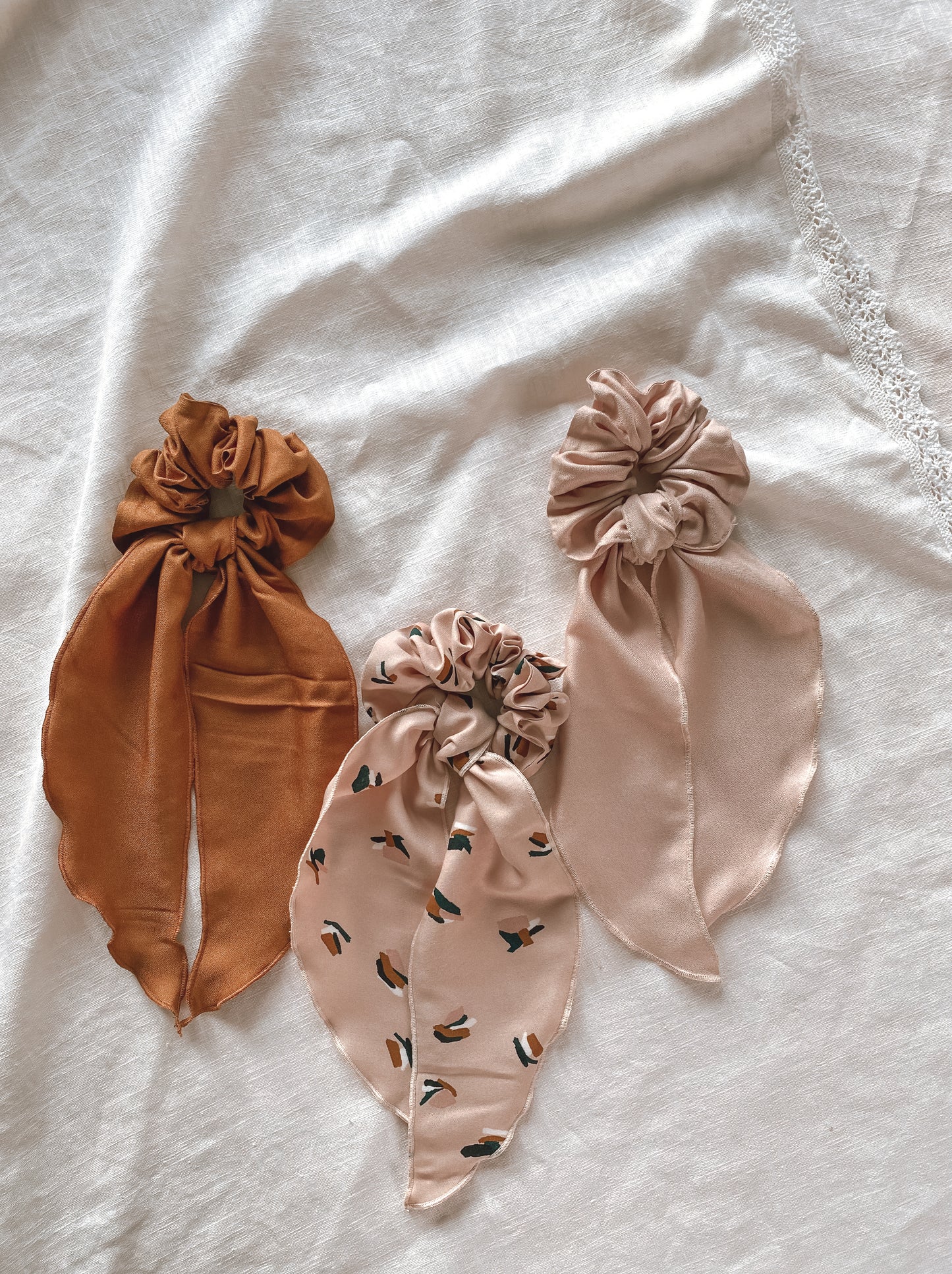 Wide viscose scrunchie