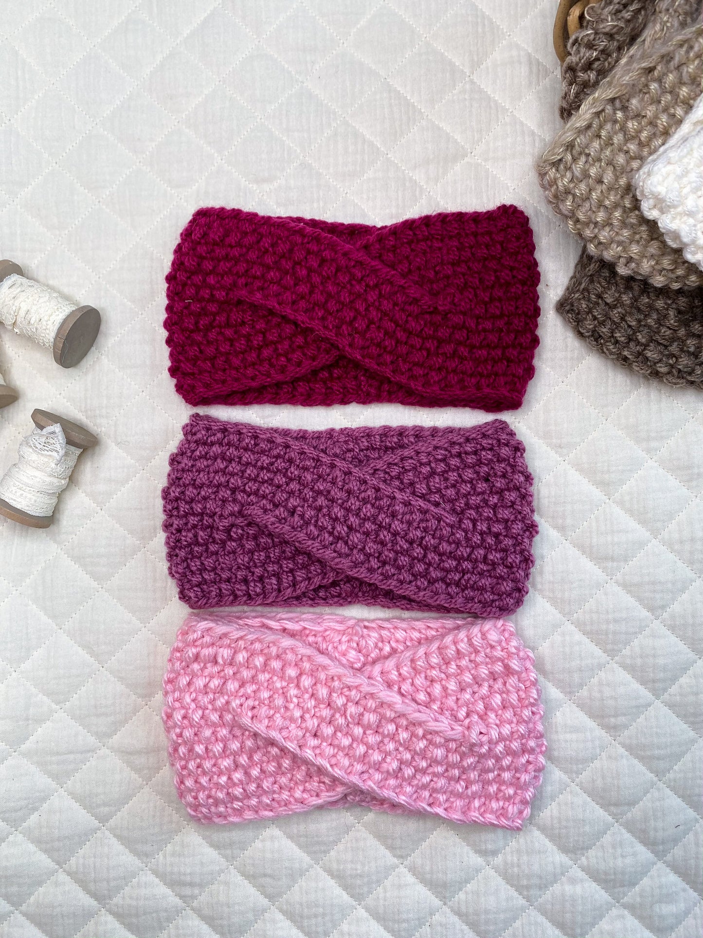 Knitted headband  / Pink