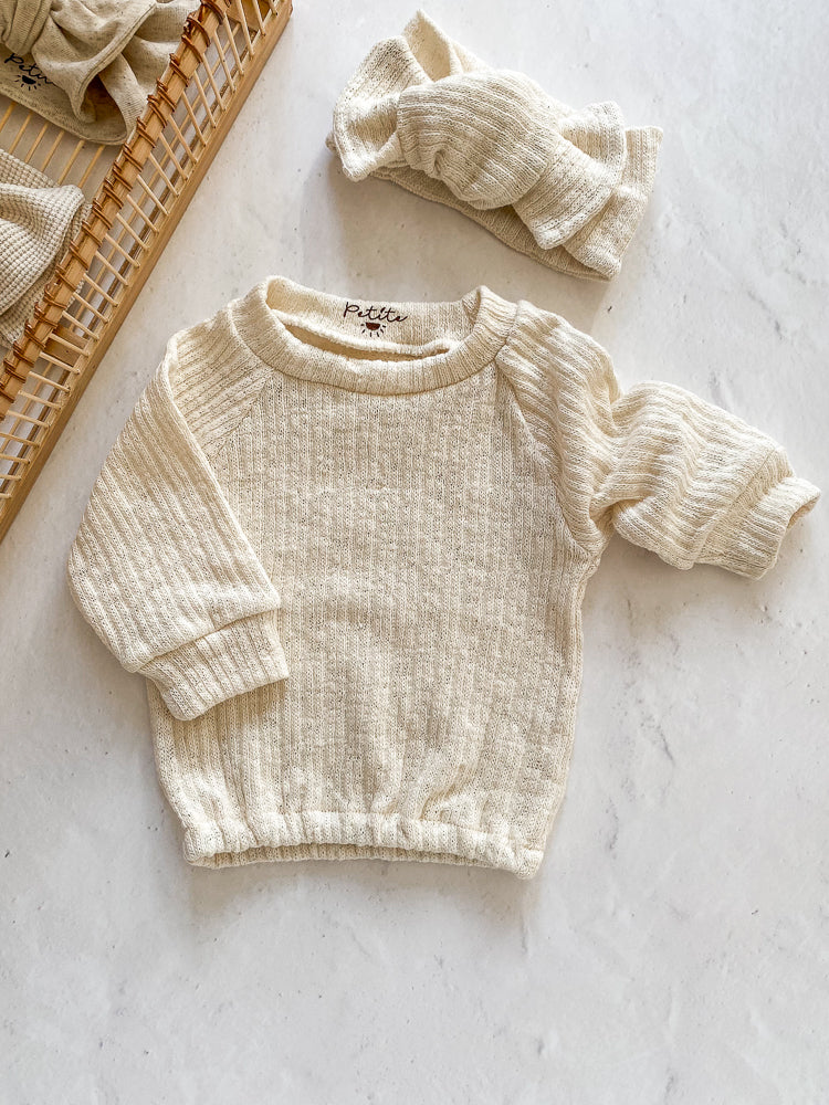 Baby sweater / cotton knit