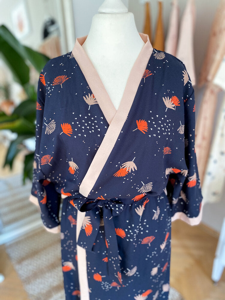 Palmetto midnight kimono