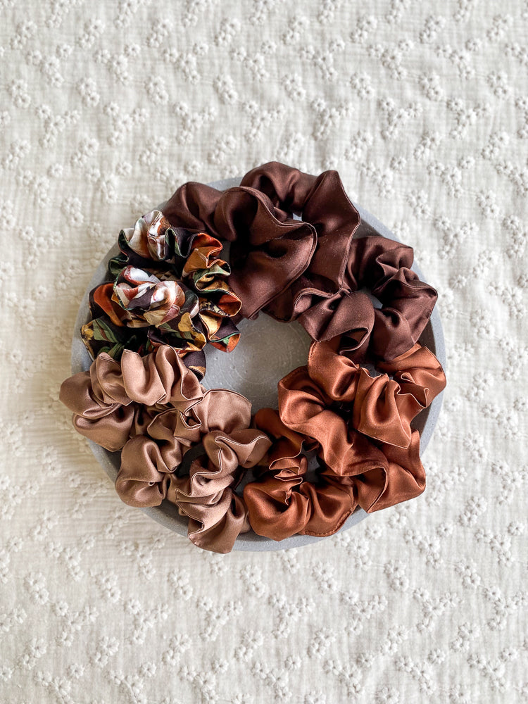 Silk scrunchies