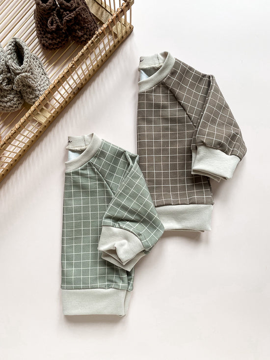 Baby cotton sweater / checkers