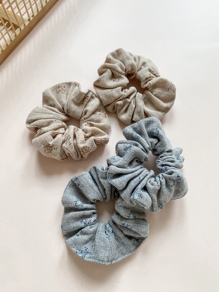 Cotton Scrunchie / melange floral