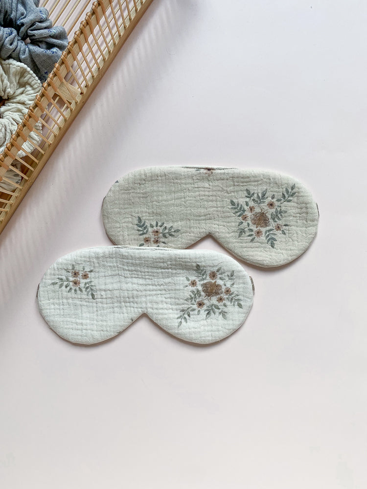 Cotton sleep masks / delicate vintage floral