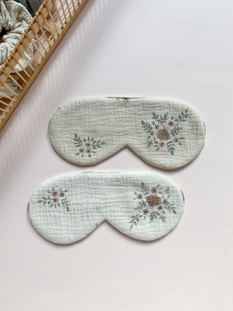 Cotton sleep masks / delicate vintage floral