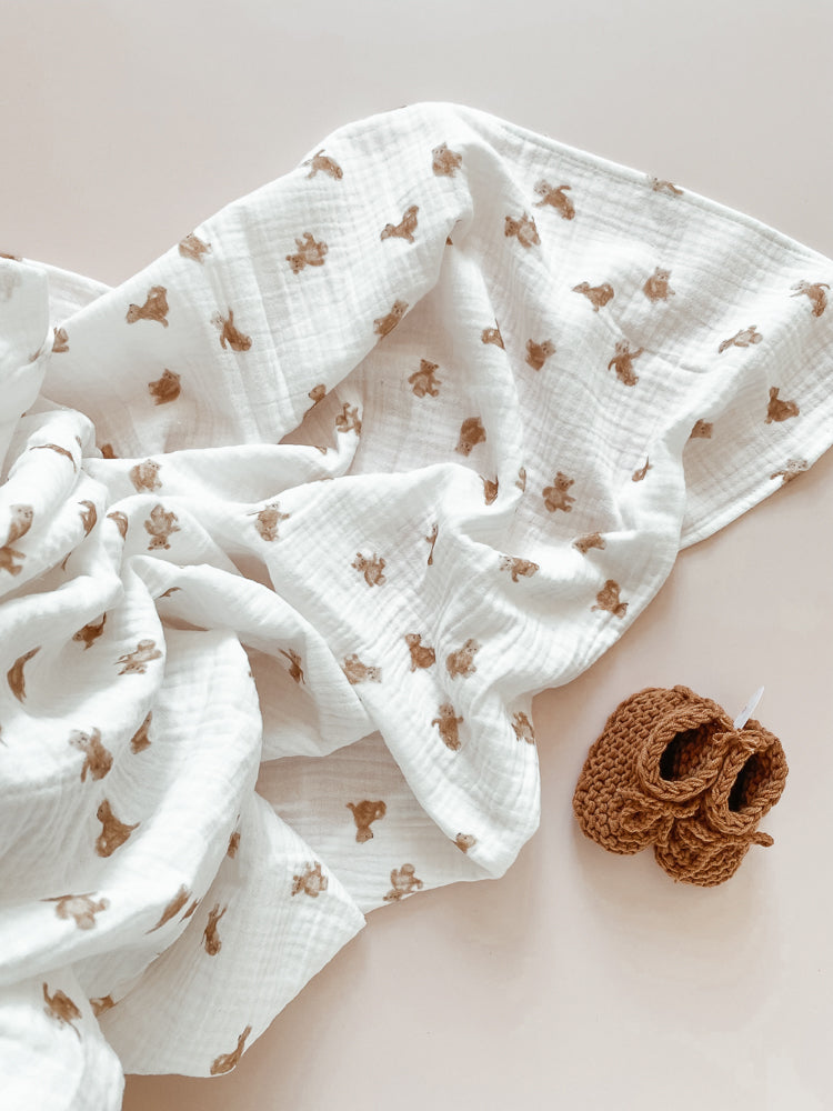 Muslin swaddle / teddybear