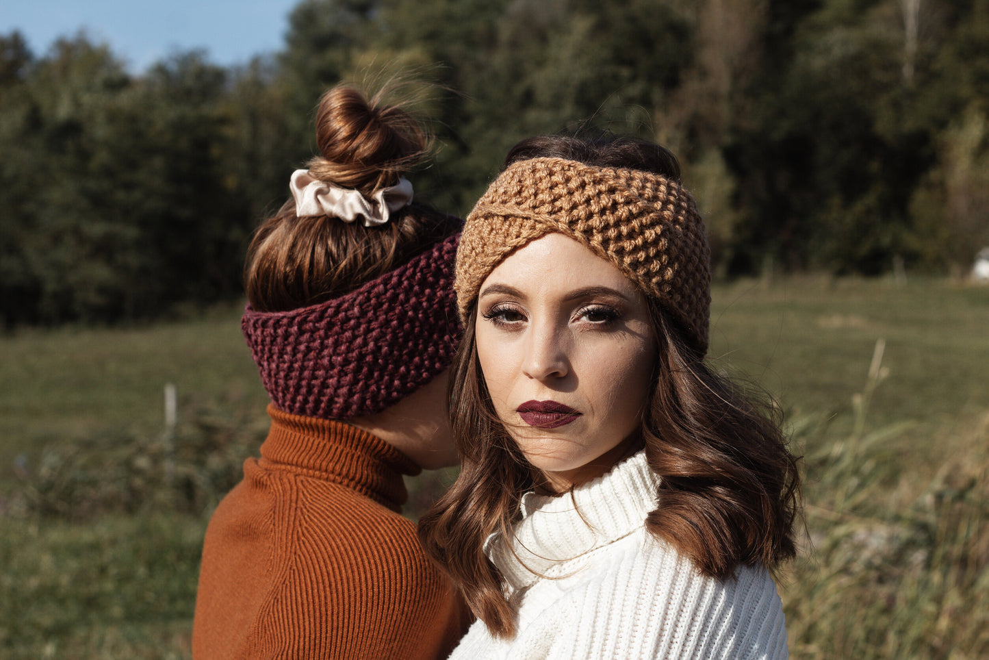 Knitted headband  / Coffee