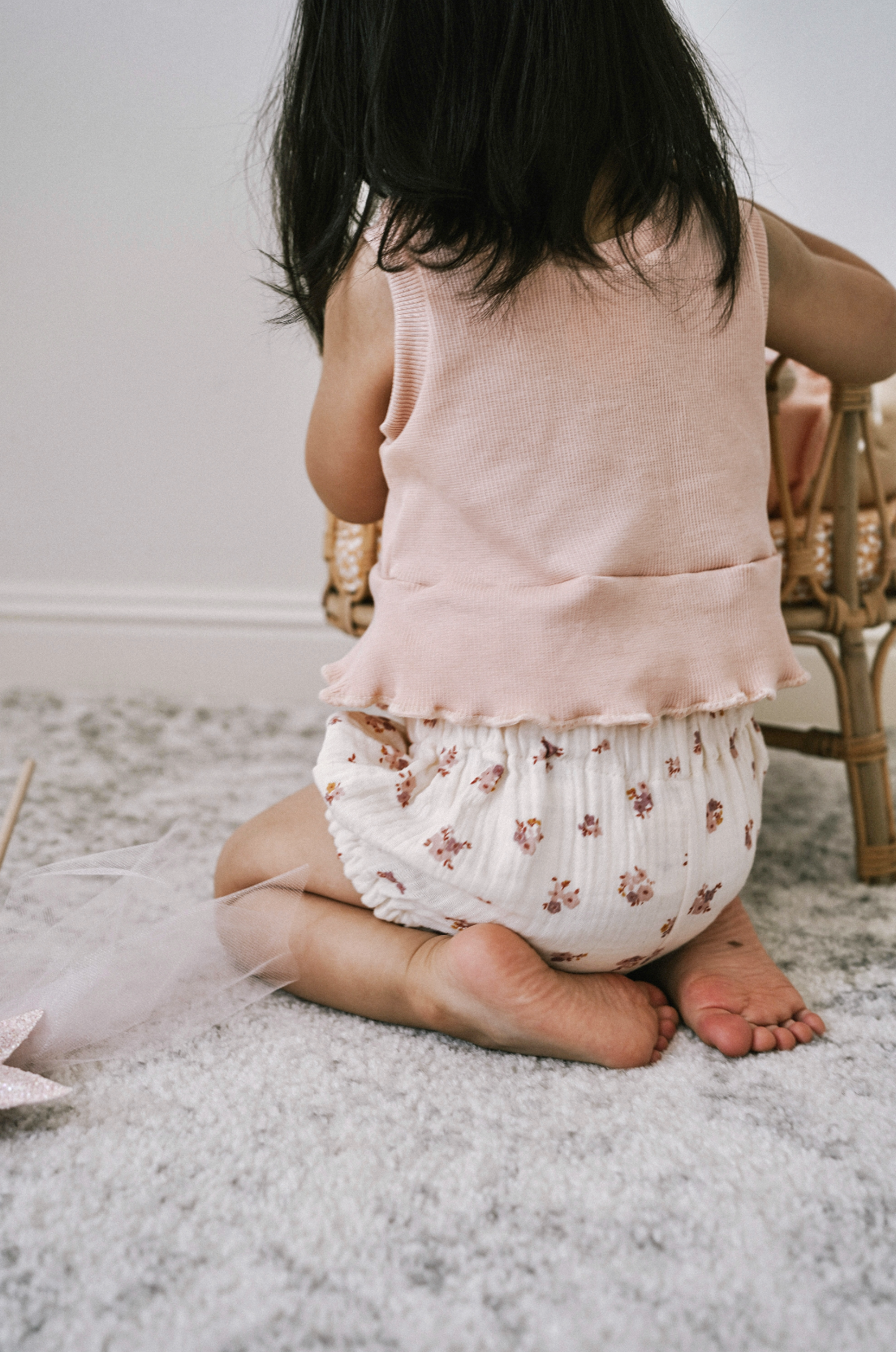 Muslin bloomers / vintage rose flowers