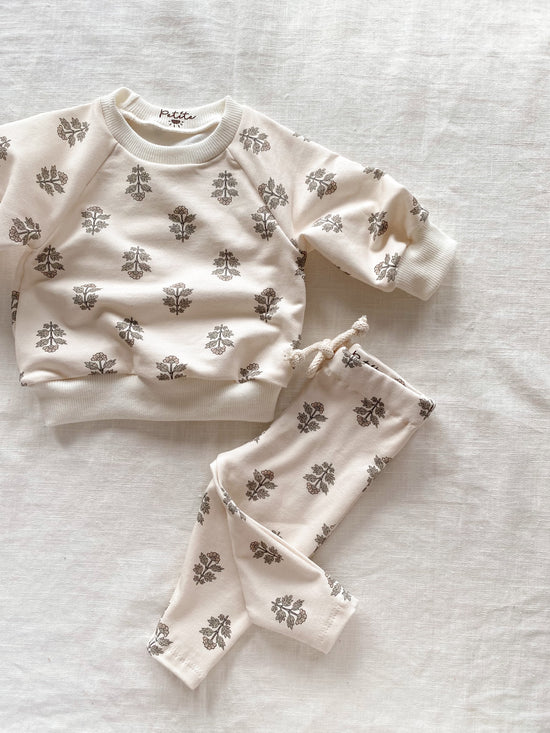 Baby cotton sweatshirt / florals