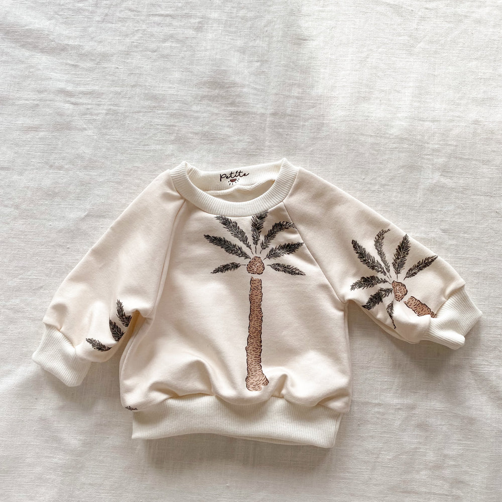 
                      
                        Baby cotton sweatshirt / big palms
                      
                    