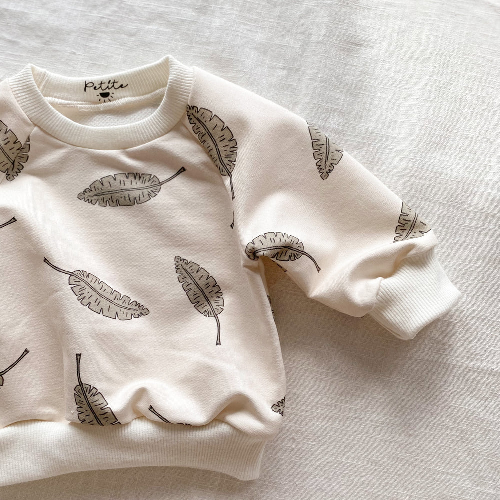
                      
                        Baby cotton sweatshirt / leaves
                      
                    