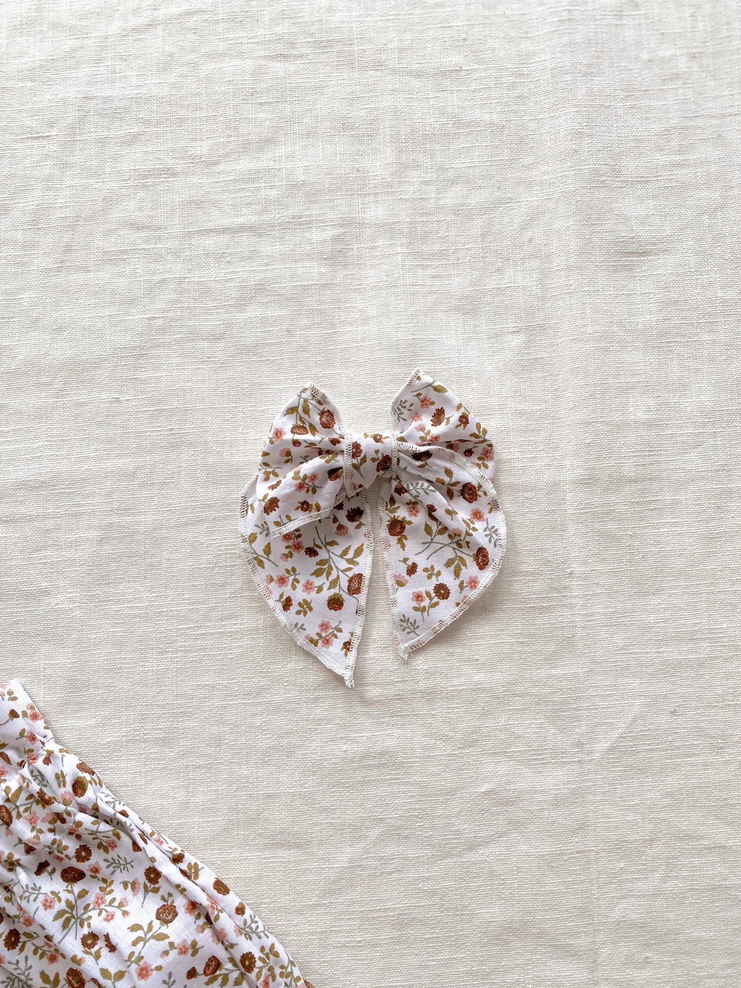 Bow hair clip / poplin vintage