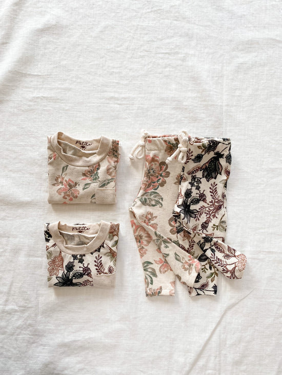 Baby linen tshirt / floral