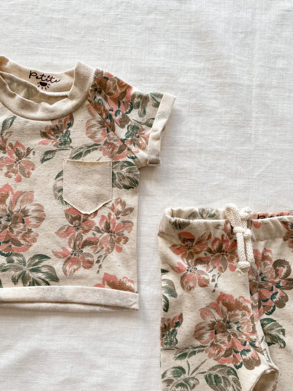 Baby linen tshirt / floral