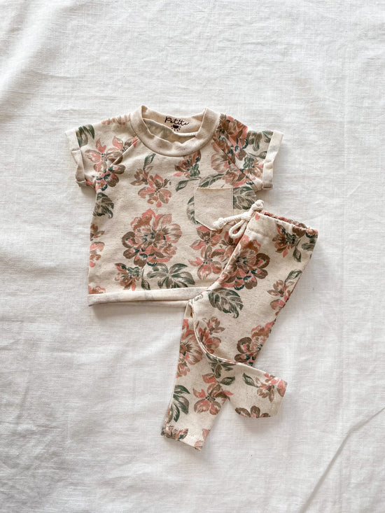 Baby linen tshirt / floral