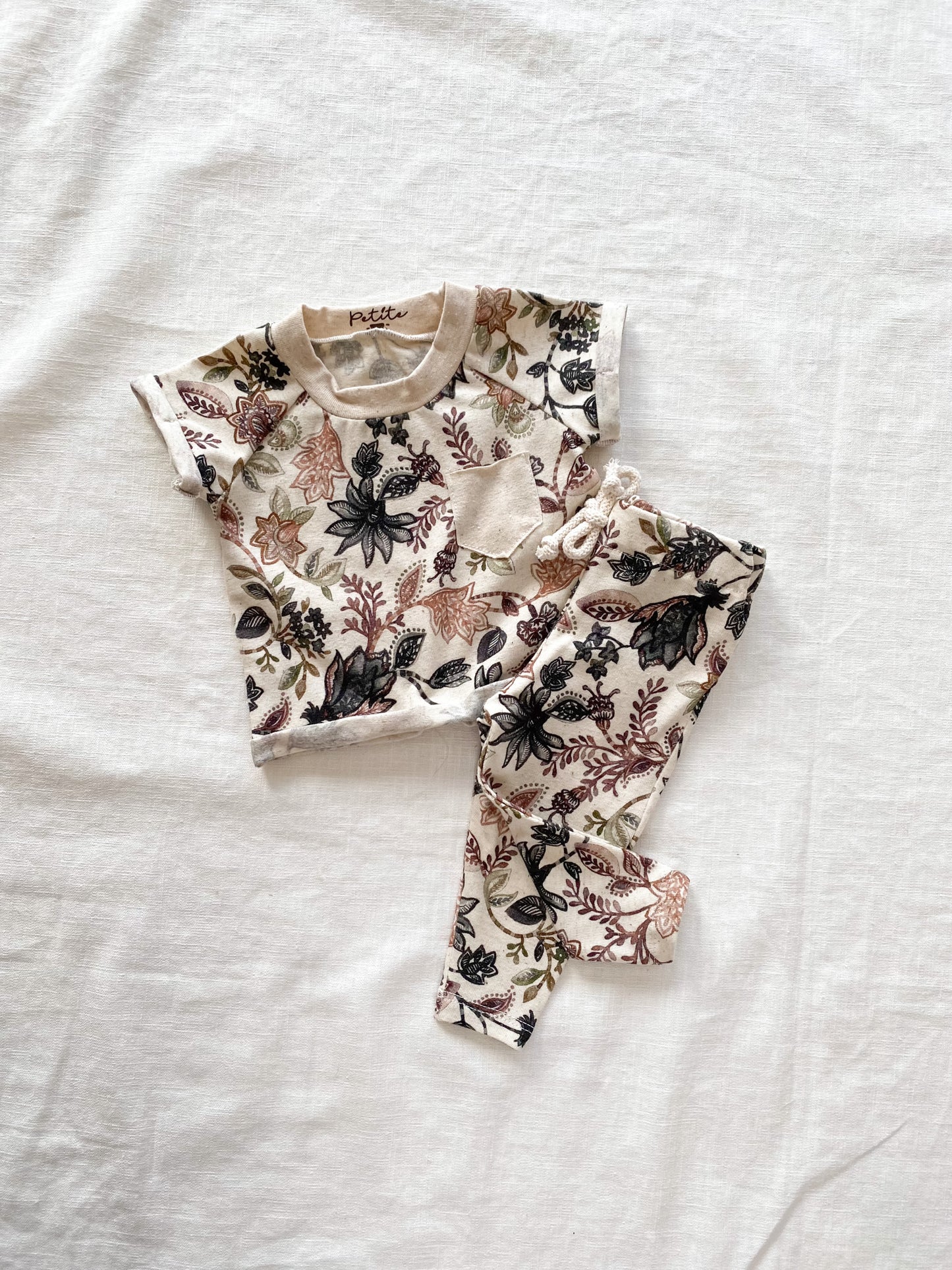 Baby linen tshirt / floral